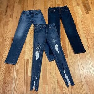 American Eagle Skinny Jeans Lot of 3 Size 0